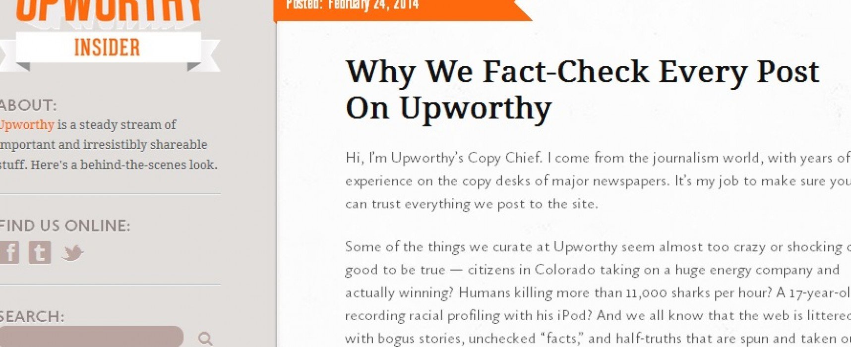 what happens when a curation site emphasizes fact-checking?